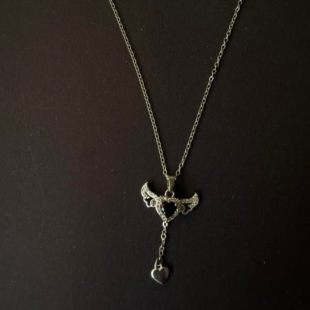 Angel Wing Fairy Wand Necklace | Ethereal & Magical Aesthetic Jewelry - Picture 3 of 7